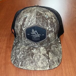 Delta Waterfowl Camo Stitched Patch Trucker Mesh Snapback Hat Cap OS